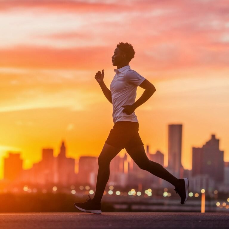 Man running at sunrise – Trusted Supplement Brand for energy and vitality