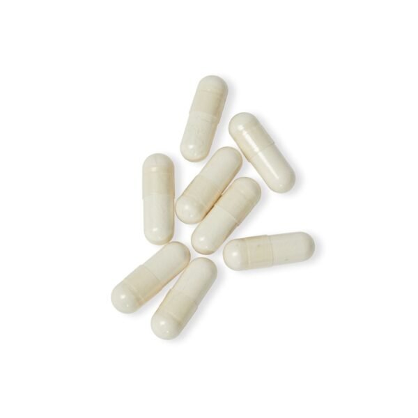 Close-up image showing Zestifica 5-HTP supplement capsules (60 Capsules)