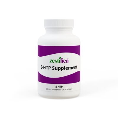 Front view of Zestifica 5-HTP Supplement (60 Capsules) bottle
