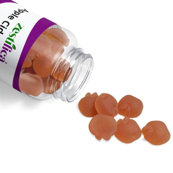 Gummies spilled out from Zestifica Apple Cider Vinegar Gummies (60 Gummies) supplement