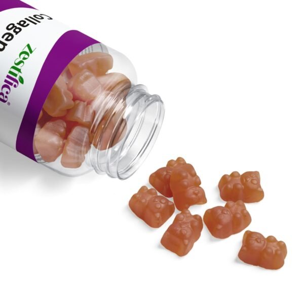 Gummies spilled out from Zestifica Collagen Gummies (60 Gummies) supplement