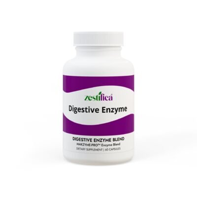 Front view of Zestifica Digestive Enzyme Blend Supplement (60 Capsules) bottle