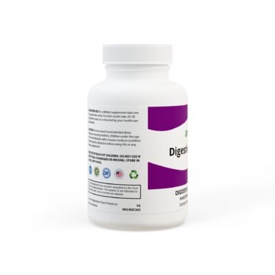 Side left view of Zestifica Digestive Enzyme Blend Supplement (60 Capsules) packaging