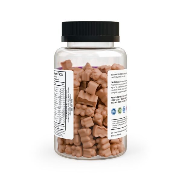Complete back view of Zestifica Zestifica Hair Vitamin Gummies (60 Gummies) bottle