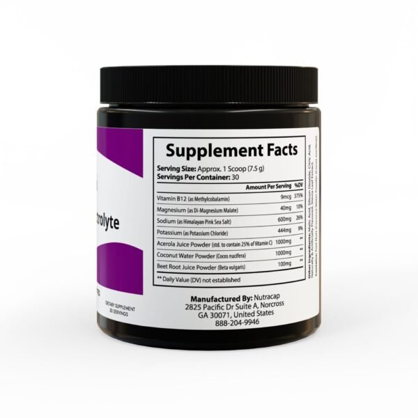 Side view of Zestifica Zestifica ION + Select Electrolyte Supplement (225g, 7.9oz) packaging and product highlights