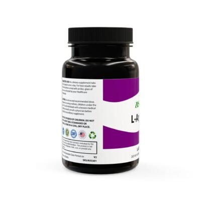 Side view of Zestifica Zestifica L-Arginine Supplement (60 Capsules) packaging