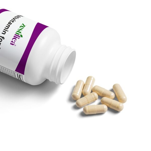 Capsules spilled out of Zestifica Multivitamin for Men Supplement (60 Capsules) supplement