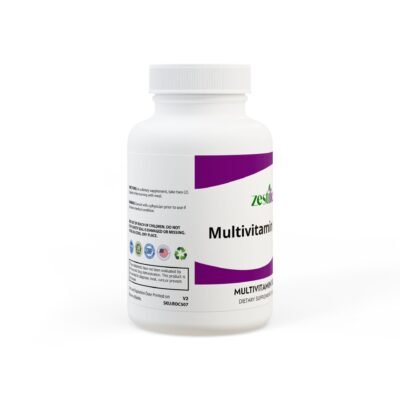 Side view of Zestifica Multivitamin for Men Supplement (60 Capsules) packaging