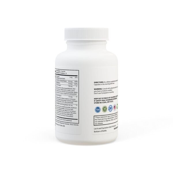 Complete back view of Zestifica Multivitamin for Women Supplement (60 Capsules) bottle