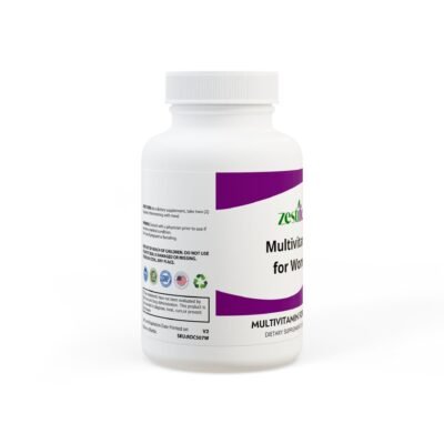 Side view of Zestifica Multivitamin for Women Supplement (60 Capsules) packaging