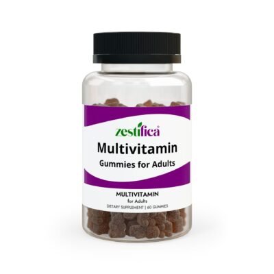 Front view of Zestifica Multivitamin Gummies for Adults (60 Gummies) bottle