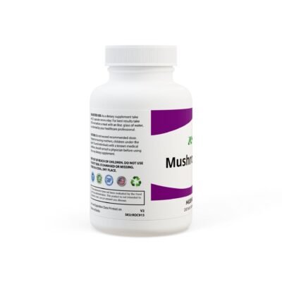 Side view of Zestifica Zestifica Mushroom Blend Supplement (60 Capsules) packaging