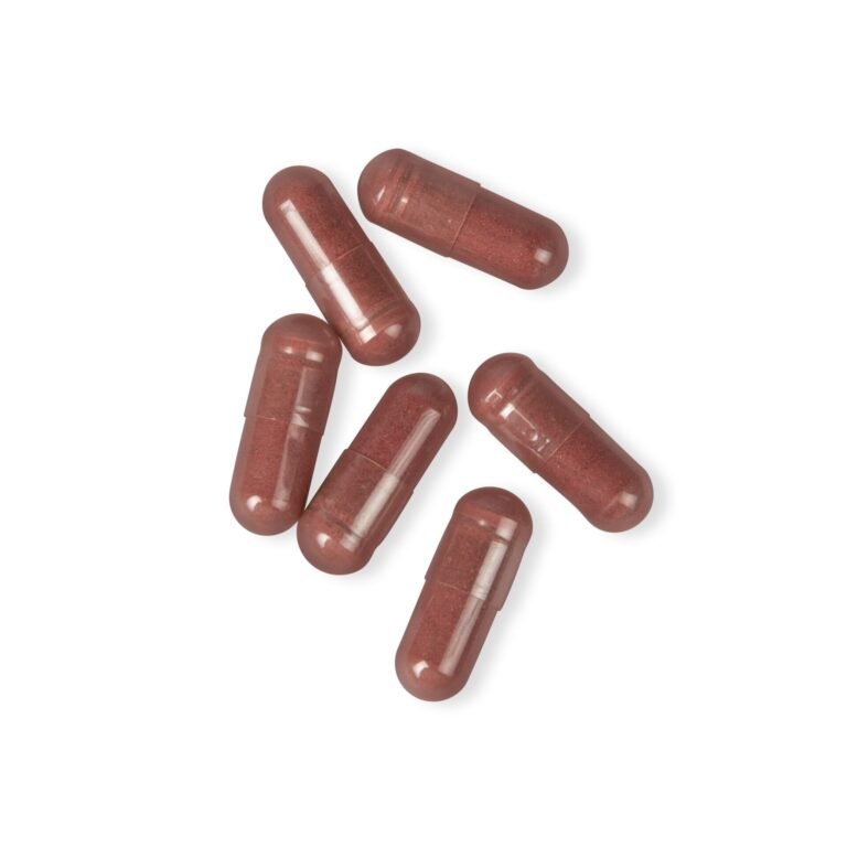 Close-up image showing Zestifica Organic Beetroot supplement capsules (60 Capsules)